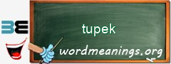 WordMeaning blackboard for tupek